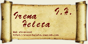 Irena Heleta vizit kartica